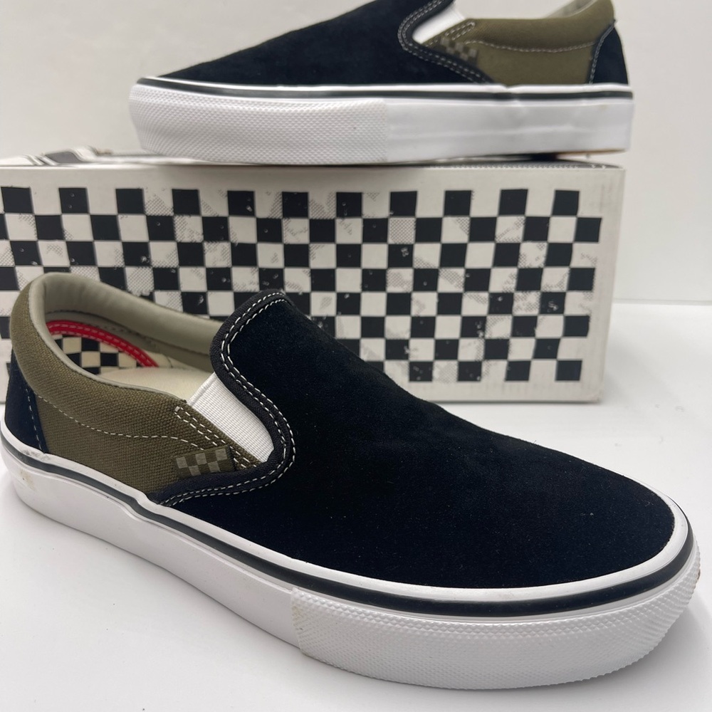 Vans Men’s Skate Slip-On
Black Olive Sneakers
VN0A5FCAB1V - Picture 4 of 16